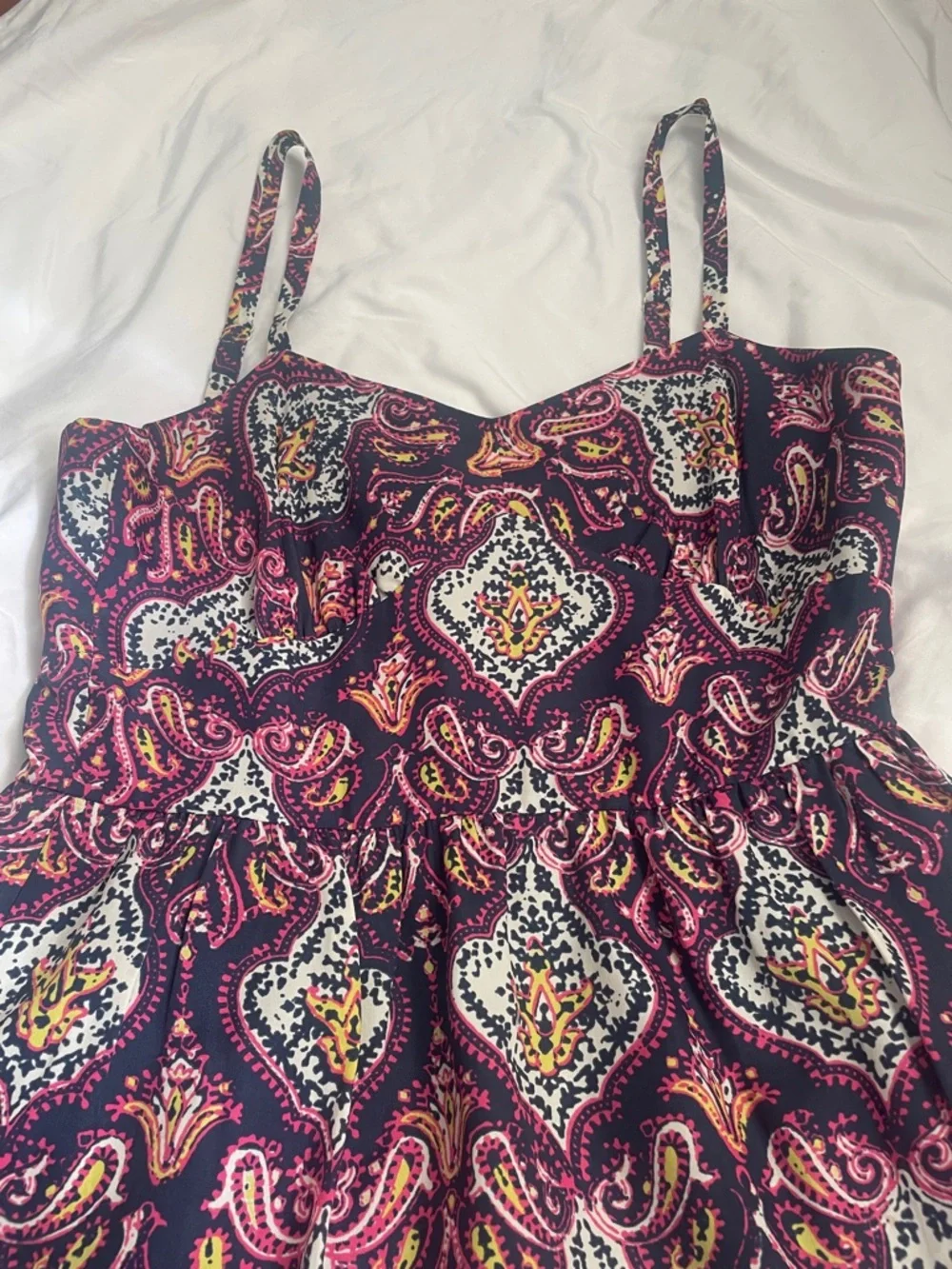 J. Crew Purple Paisley Mini Dress - Picture 2 of 6